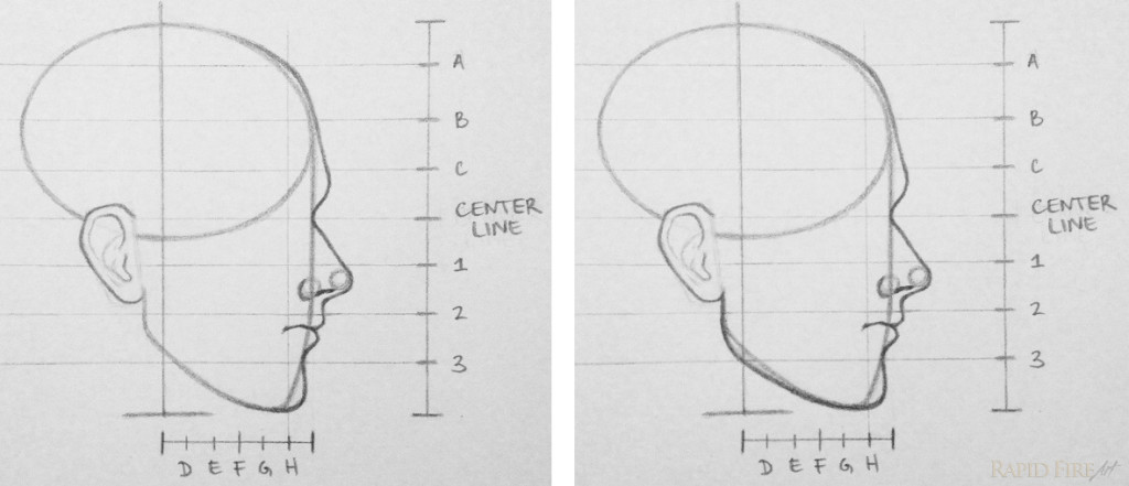 RFA draw face frm the side step 10 jaw