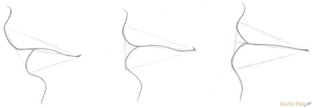 draw lips from the side