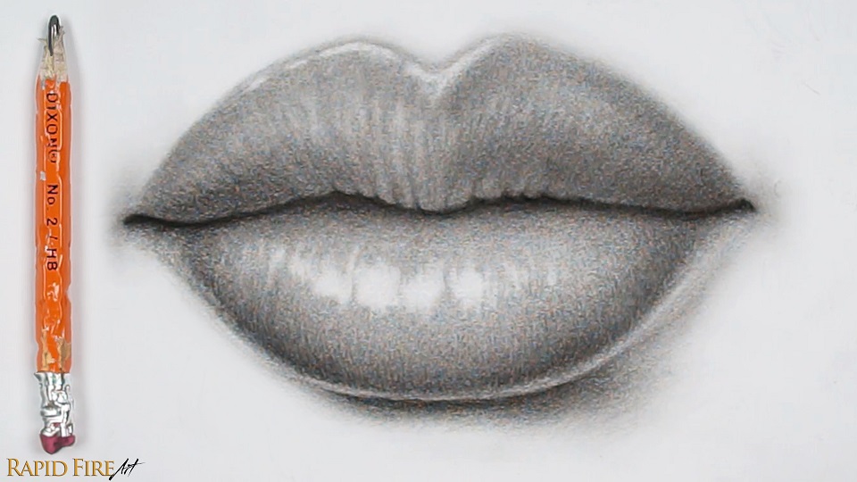 How to Draw Realistic Lips Using HB Pencil