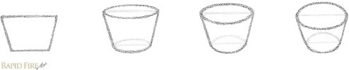 How to draw 3d objects on paper ellipse size