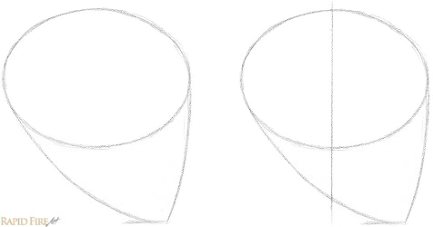 How to Draw a Female Face from the Side View Step 2