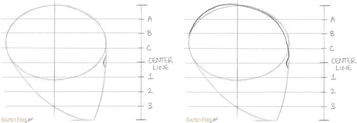 How to Draw a Female Face from the Side View Step 4