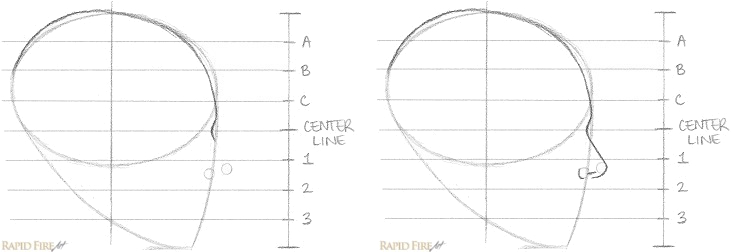 How to Draw a Female Face from the Side View Step 5