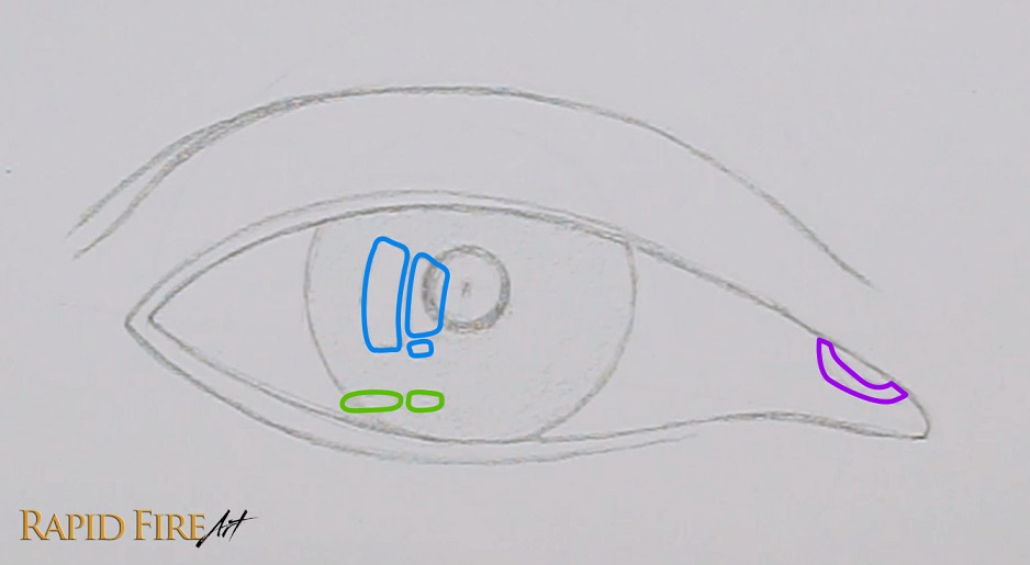 How to Draw a Teary Crying Eye Step 3