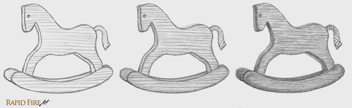 Shading Techniques Practice_Hatching Rocking Horse