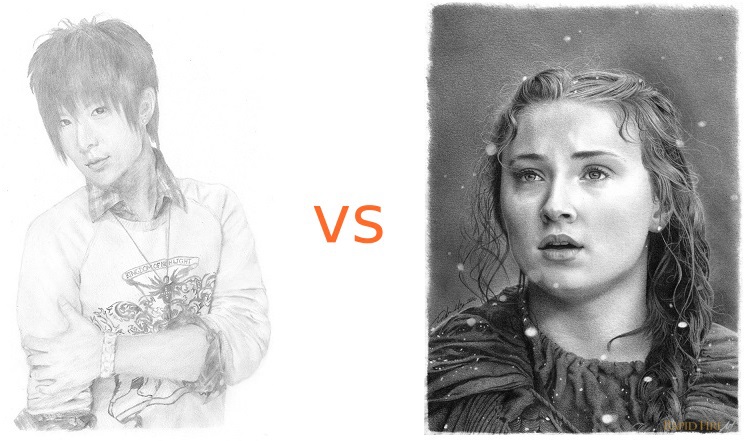 Shading with HB pencil vs Multiple pencils