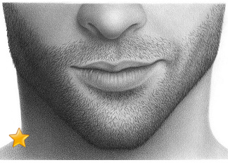 How to draw stubble