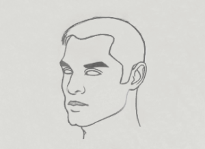 How to Draw a Face from 3 quarter view Loomis Method
