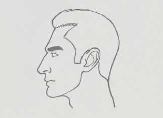 how to draw a face from the side view _ Loomis Method